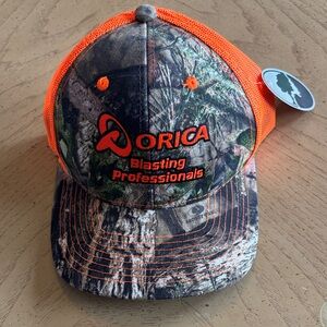 Mossy Oak Camo and Orange Cap